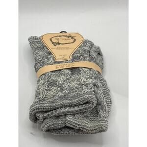 LEGMOGU'E Women's Heather Gray Rhythmic Chunky Knit Textured Boot Socks SZ OS